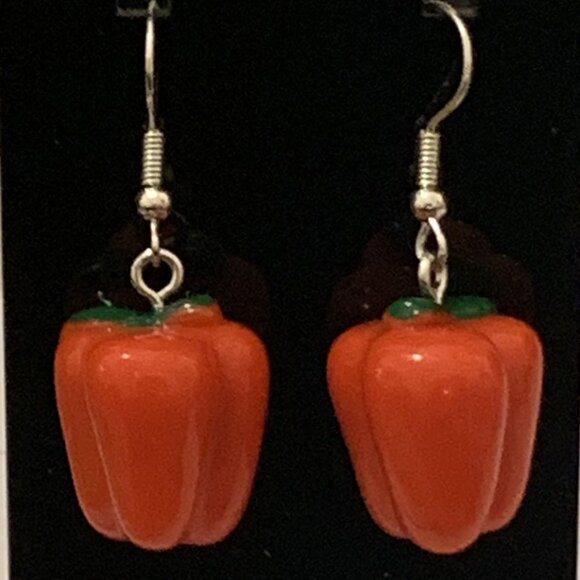 Red Pepper Earring, Funny Food Earring, Gift Idea, Chef Earring, Cook Earring - Picture 7 of 7
